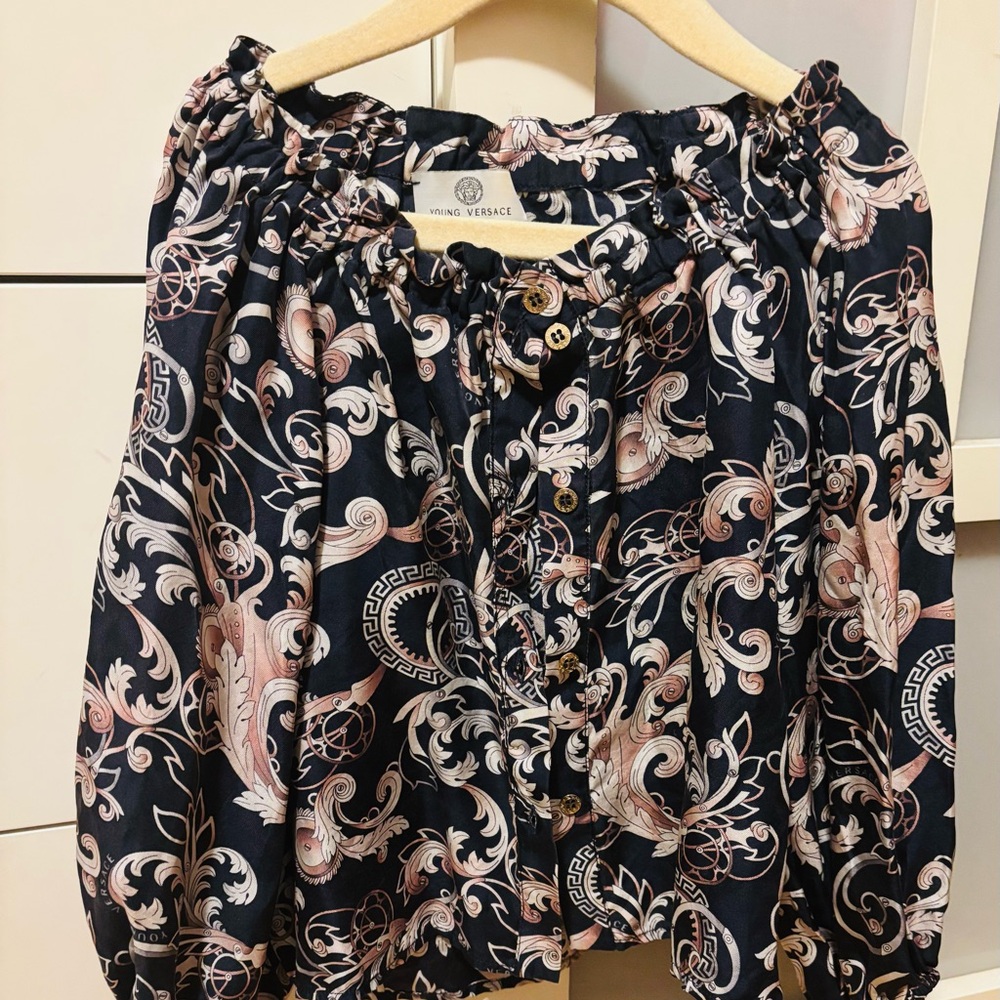 Versace Kids- Girls Silk Blouse